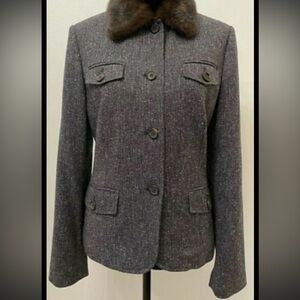 Villager Blazer with Luxurious Brown Faux Fur